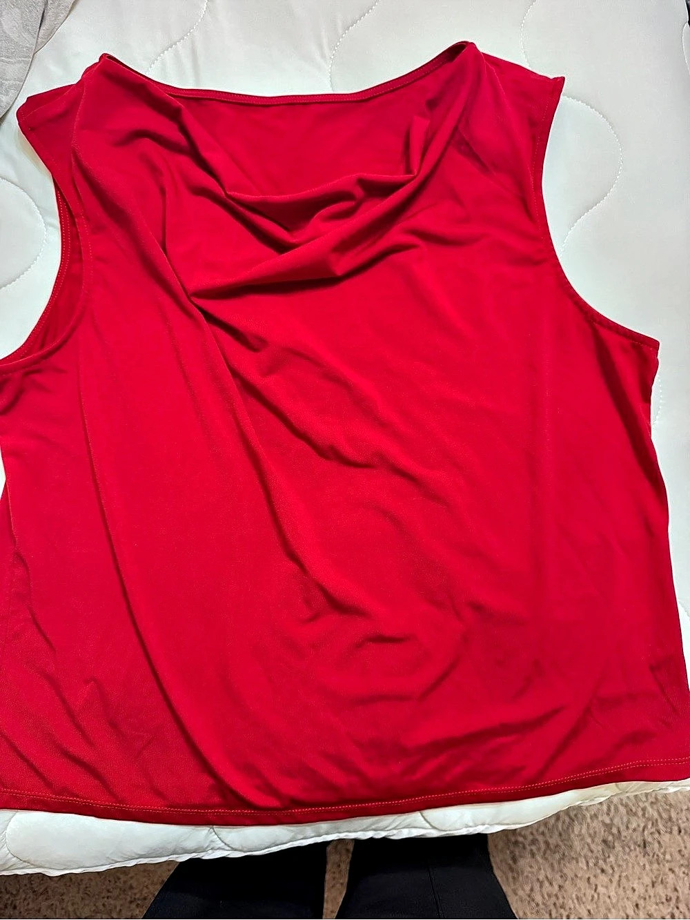Halara Red Cowl Tank Top Size Large Like New